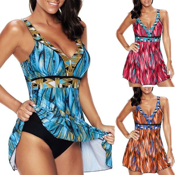 summer swimwear women printing tankini asymmetric hem halter swimdress and panty beachwearswimsuit beachwear monokini women's, White;black
summer swimwear women printing tankini asymmetric hem halter swimdress and panty beachwearswimsuit beachwear monokini women's, White;black