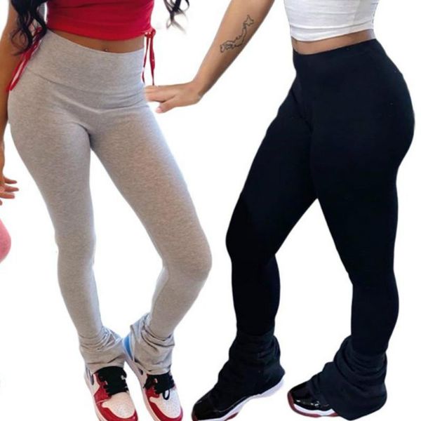 women's leggings 2021 elastic stacked women high waist joggers sweatpants workout bell split flare sweat pants, Black
women's leggings 2021 elastic stacked women high waist joggers sweatpants workout bell split flare sweat pants, Black