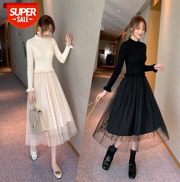 korean design half high neck slim slimming mesh stitching fake two-piece knitted dress #nu2s, Black;gray
korean design half high neck slim slimming mesh stitching fake two-piece knitted dress #nu2s, Black;gray