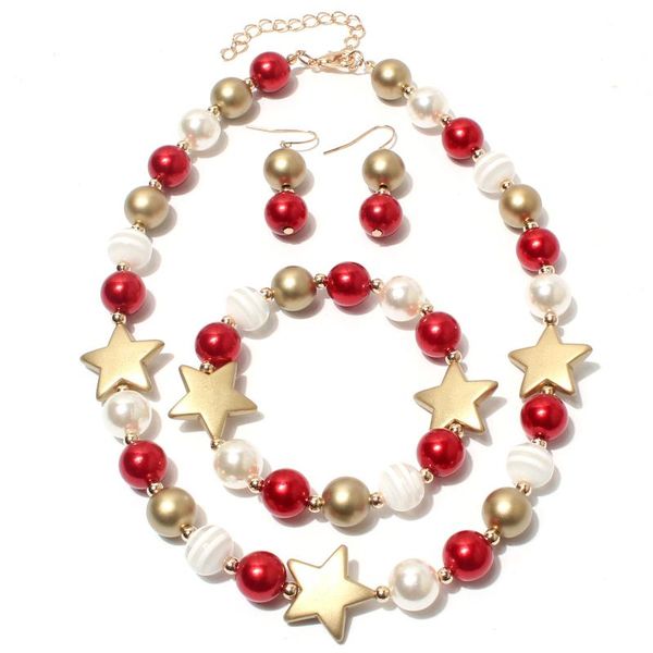 Earrings & Necklace HaHaGirl Cute Christmas Gift Star Pearl Earring And Bracelet Set For Women Girl Geometric Jewelry Gifts, Silver
Earrings & Necklace HaHaGirl Cute Christmas Gift Star Pearl Earring And Bracelet Set For Women Girl Geometric Jewelry Gifts, Silver