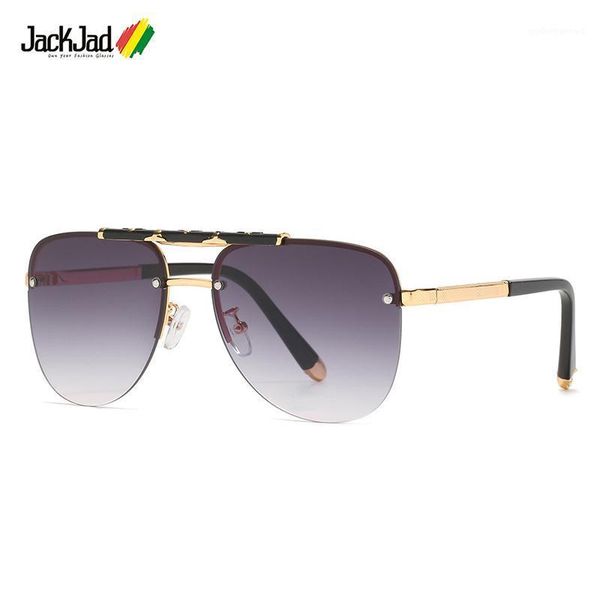 sunglasses jackjad vintage half frame metal pilot style gradient men classic design sun glasses 10213, White;black
sunglasses jackjad vintage half frame metal pilot style gradient men classic design sun glasses 10213, White;black