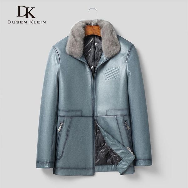 men's leather & faux men genuine down coat jacket real sheepskin blue casual collar for man 21531, Black
men's leather & faux men genuine down coat jacket real sheepskin blue casual collar for man 21531, Black