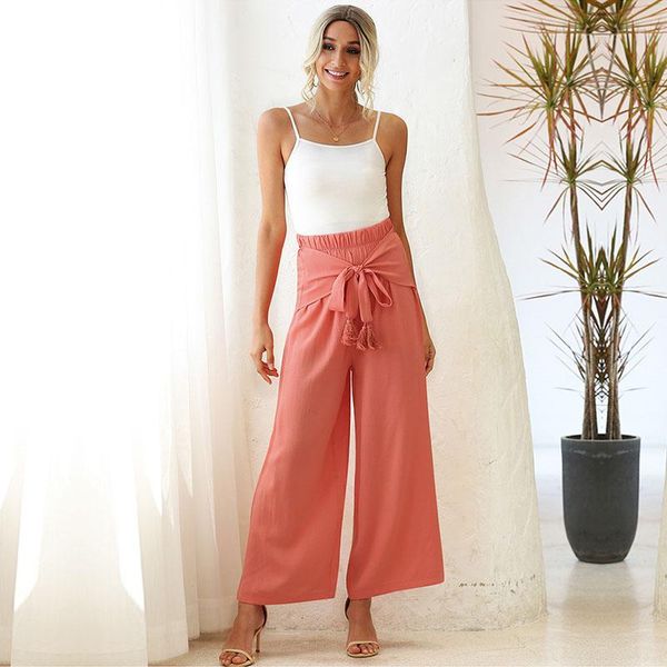 women's pants & capris loose solid casual fashion 2021 spring summer high waist straps cutton wide legs bandage temperament, Black;white
women's pants & capris loose solid casual fashion 2021 spring summer high waist straps cutton wide legs bandage temperament, Black;white
