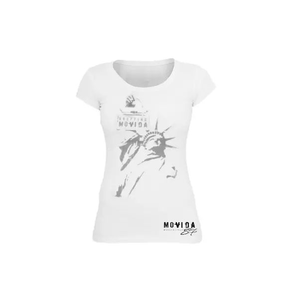 T-Shirt Lady NightLife 87 Shopping White, White;black