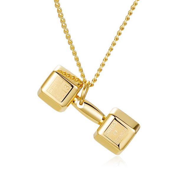 pendant necklaces titanium steel dumbbell barbell necklace for men fitness expert charms sports equipment jewelry, Silver
pendant necklaces titanium steel dumbbell barbell necklace for men fitness expert charms sports equipment jewelry, Silver