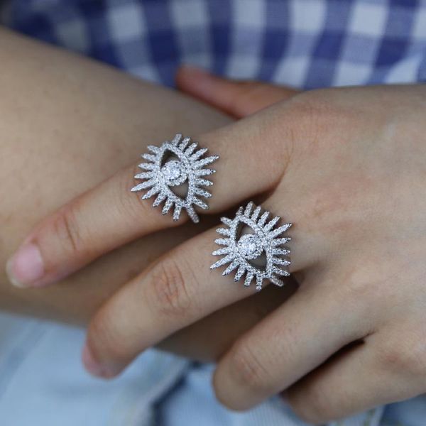 cluster rings silver color sparking bling 5a clear cubic zirconia eyelash turkish evil eye lucky girl finger ring, Golden;silver
cluster rings silver color sparking bling 5a clear cubic zirconia eyelash turkish evil eye lucky girl finger ring, Golden;silver