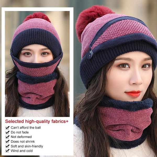 beanies hat women knit skullies hats with bib mask female velvet wool bonnet outdoor riding set cap cycling caps & masks, Black
beanies hat women knit skullies hats with bib mask female velvet wool bonnet outdoor riding set cap cycling caps & masks, Black