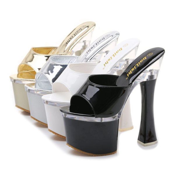 crystal transparent waterproof platform 18 cm super high heel sandals stable thick wedding dress night shoes women slippers, Black
crystal transparent waterproof platform 18 cm super high heel sandals stable thick wedding dress night shoes women slippers, Black