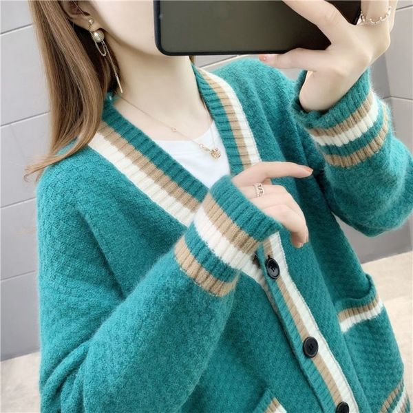 women's jackets autumn casual female cardigan loose long sleeve with v-cleavage tightly knit ladies solid sweater p639 b6g3, Black;brown
women's jackets autumn casual female cardigan loose long sleeve with v-cleavage tightly knit ladies solid sweater p639 b6g3, Black;brown