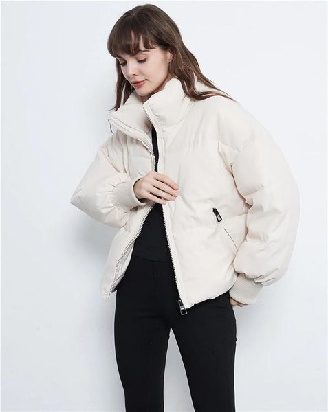 women's down & parkas korean leisure thick jacket women men solid color zip up long sleeve stand collar oversized casual streetwear spo, Black
women's down & parkas korean leisure thick jacket women men solid color zip up long sleeve stand collar oversized casual streetwear spo, Black