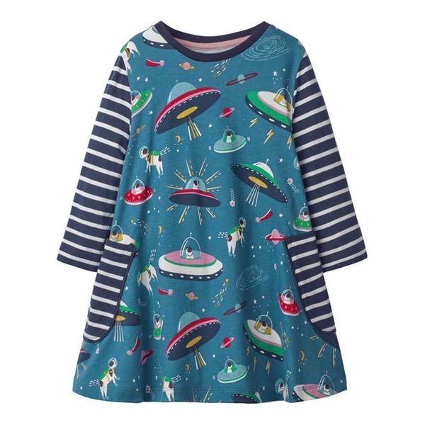 girl's dresses jumping meters princess space print cute children's girls cotton pockets kids long sleeve clothes fashion baby dres, Red;yellow
girl's dresses jumping meters princess space print cute children's girls cotton pockets kids long sleeve clothes fashion baby dres, Red;yellow