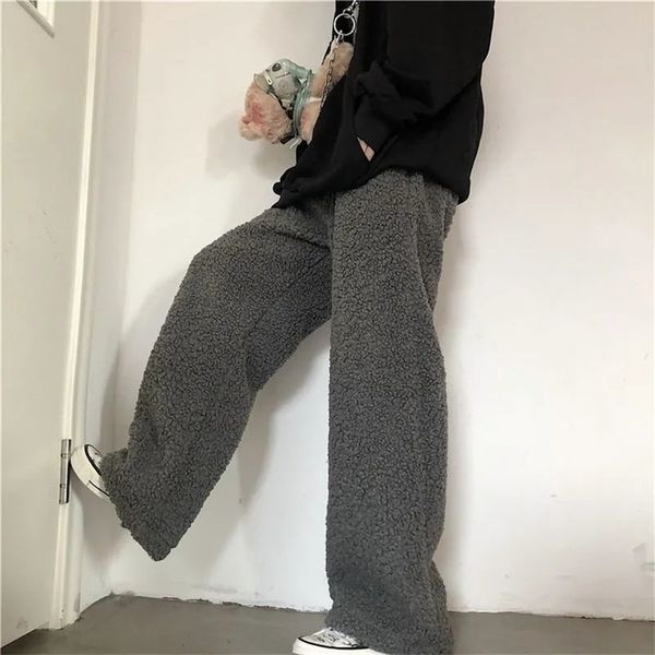 mingliusili thick warm wide leg pant winter fashion lamb wool trousers women high waist all-match oversize casual clothes 211216, Black;white
mingliusili thick warm wide leg pant winter fashion lamb wool trousers women high waist all-match oversize casual clothes 211216, Black;white
