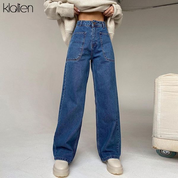 jean 2021 spring summer high waist blue loose zipper wide leg pants women cotton jeans pockets simple casual streetwear
jean 2021 spring summer high waist blue loose zipper wide leg pants women cotton jeans pockets simple casual streetwear