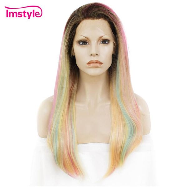 synthetic wigs imstyle colorful wig rainbow lace front straight for women heat resistant fiber dark root cosplay, Black
synthetic wigs imstyle colorful wig rainbow lace front straight for women heat resistant fiber dark root cosplay, Black