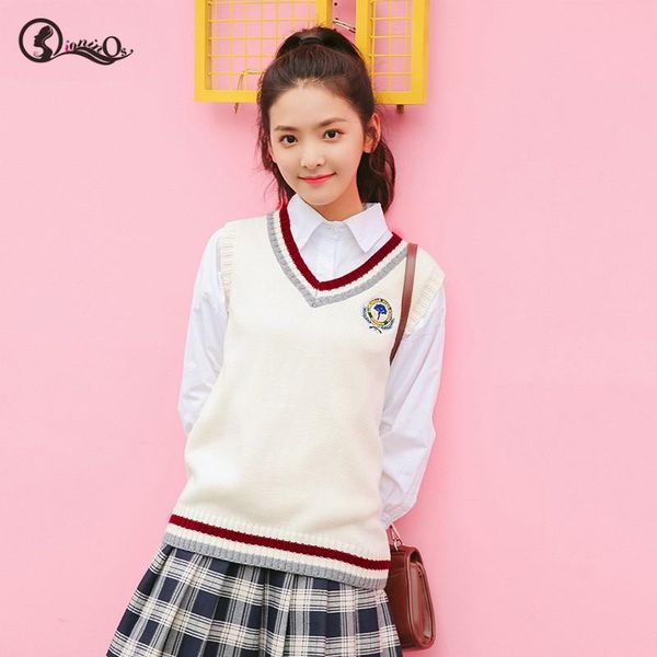 women's sweaters sweater vest women striped appliques korean style sleeveless v-neck ladies knit autumn tank, White;black
women's sweaters sweater vest women striped appliques korean style sleeveless v-neck ladies knit autumn tank, White;black