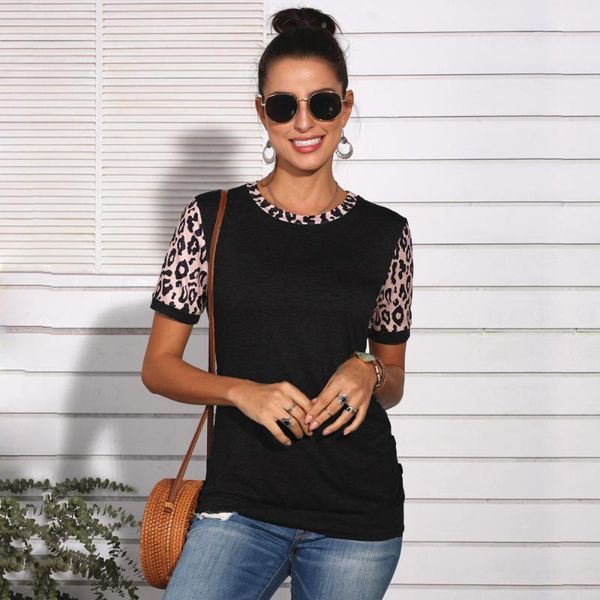 women's t-shirt summer fashion leopard patchwork t-shirt casual women round neck hipster tshirt vintage 90s female tee shirt v, White
women's t-shirt summer fashion leopard patchwork t-shirt casual women round neck hipster tshirt vintage 90s female tee shirt v, White