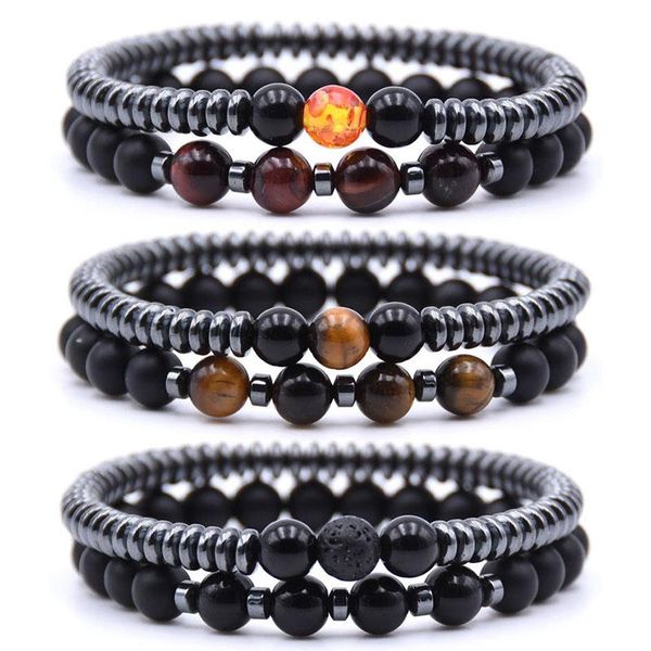 beaded, strands 2pcs/set matte black natural stone bracelet 8mm elastic rope bead hematite fashion men women charm jewelry
beaded, strands 2pcs/set matte black natural stone bracelet 8mm elastic rope bead hematite fashion men women charm jewelry