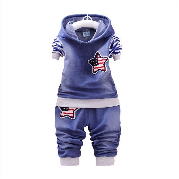spring autumn baby boys cotton long sleeved denim hooded t shirt pants 2pcs sets infant clothing kids fashion suits, White
spring autumn baby boys cotton long sleeved denim hooded t shirt pants 2pcs sets infant clothing kids fashion suits, White