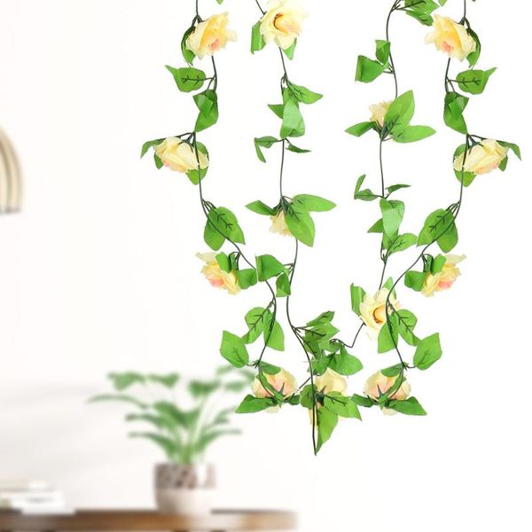decorative flowers & wreaths garland string with leaves for home hanging decor real touch silk flower rose ivy vine wedding 2m artificial 
decorative flowers & wreaths garland string with leaves for home hanging decor real touch silk flower rose ivy vine wedding 2m artificial