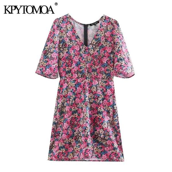 women chic fashion floral print mini dress v neck short sleeve back zipper female dresses vestidos mujer 210420, Black;gray
women chic fashion floral print mini dress v neck short sleeve back zipper female dresses vestidos mujer 210420, Black;gray