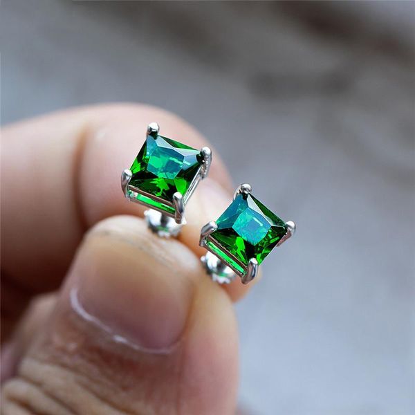stud luxury green crystal zircon earrings small square stone screw back vintage silver color wedding for women, Golden;silver
stud luxury green crystal zircon earrings small square stone screw back vintage silver color wedding for women, Golden;silver