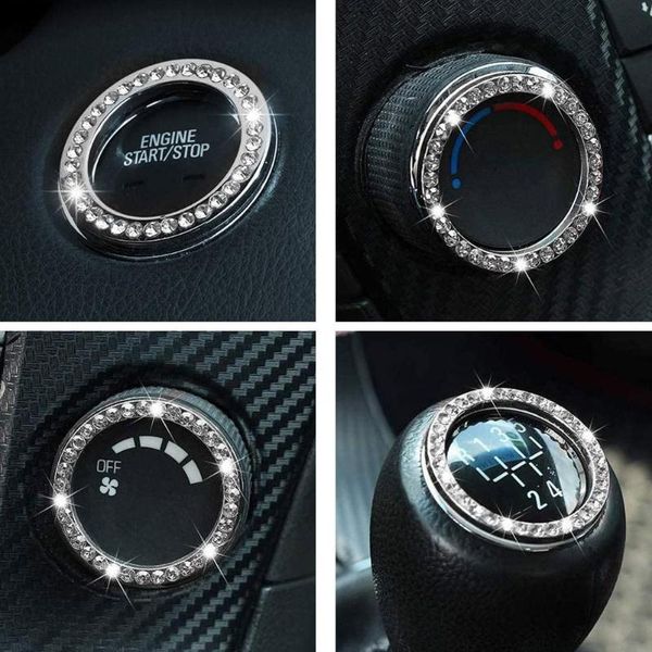 car suv bling decorative accessories automobiles start switch button diamond rhinestone ring for girls interior decorations
car suv bling decorative accessories automobiles start switch button diamond rhinestone ring for girls interior decorations