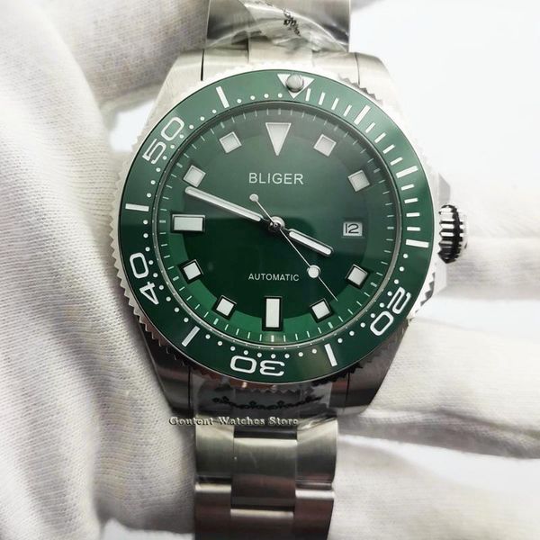 wristwatches 2022 43mm sterile green dial luminous sapphire glass date ceramic bezel automatic men's watch gift, Slivery;brown
wristwatches 2022 43mm sterile green dial luminous sapphire glass date ceramic bezel automatic men's watch gift, Slivery;brown