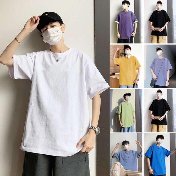 men's t-shirts white short fashion brand pure cotton half sleeve loose t-shirt 9b7j, White;black
men's t-shirts white short fashion brand pure cotton half sleeve loose t-shirt 9b7j, White;black