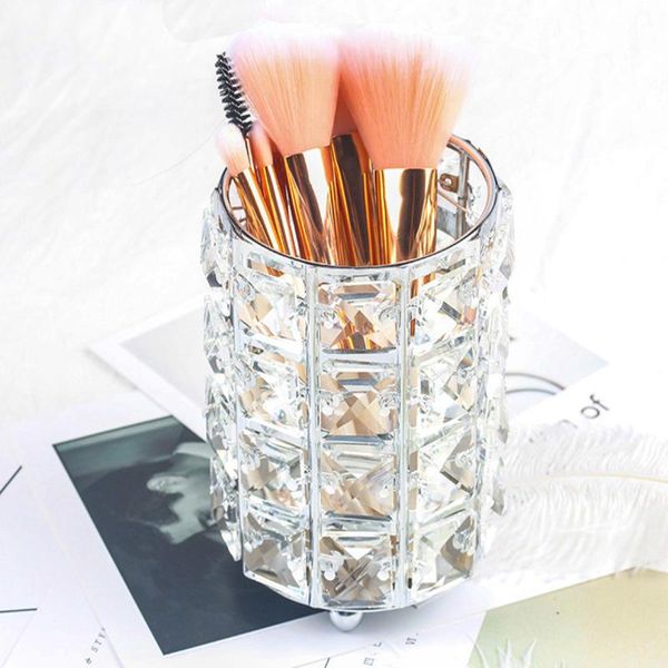 fashion luxury crystal jewelry makeup organizer box brush tool storage tube multifunctional container boxes & bins
fashion luxury crystal jewelry makeup organizer box brush tool storage tube multifunctional container boxes & bins