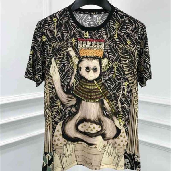 t shirts spring 20ss brand clothing monkey crown print famous tee t shirts cotton casual for men, White;black
t shirts spring 20ss brand clothing monkey crown print famous tee t shirts cotton casual for men, White;black