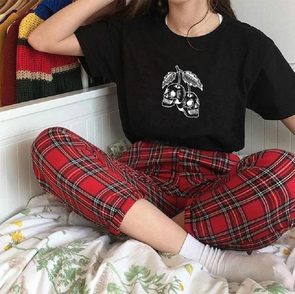 women's t-shirt aesthetic kawaii women t shirt cherry skeleton gothic tumblr fashion graphic tee cute egirl emo short sleeve cotton cl, White
women's t-shirt aesthetic kawaii women t shirt cherry skeleton gothic tumblr fashion graphic tee cute egirl emo short sleeve cotton cl, White