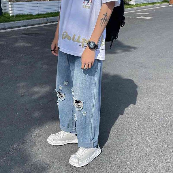 gaojiechao brand hole jeans street hip hop loose daddy korean fashion casual pants men's, Blue
gaojiechao brand hole jeans street hip hop loose daddy korean fashion casual pants men's, Blue