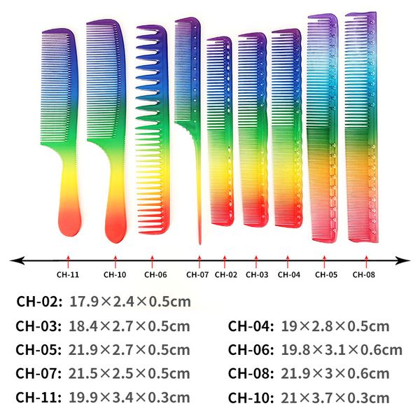 rainbow comb barber comb haircut brush new color transparent hairdresser shop, Silver
rainbow comb barber comb haircut brush new color transparent hairdresser shop, Silver