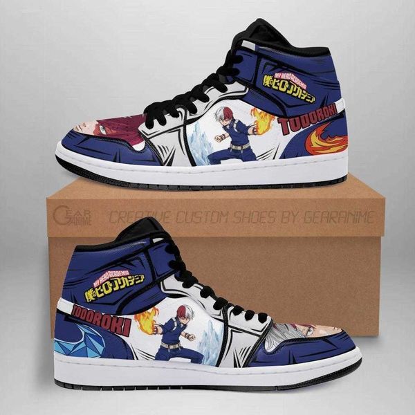todoroki sneakers s custom my hero academia anime shoes31mu