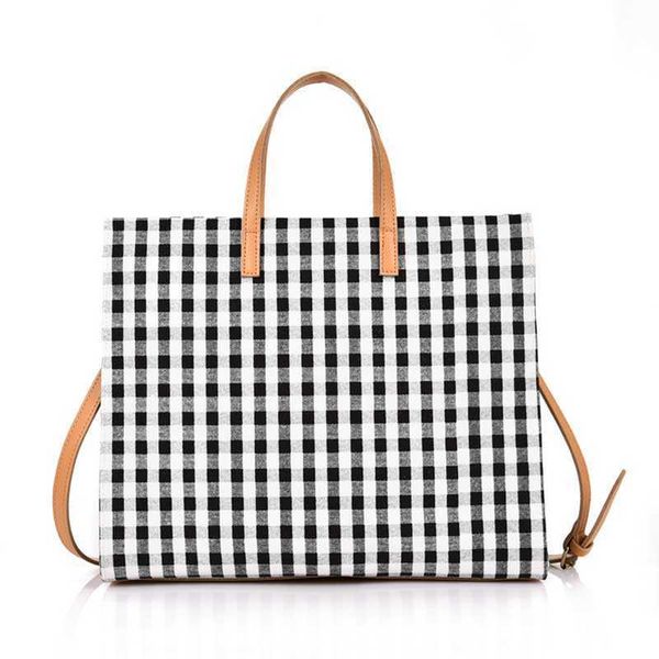 women large tote bag high shoulder bag fashion check shopping handbag lady crossbody handbag quality canvas pouch
women large tote bag high shoulder bag fashion check shopping handbag lady crossbody handbag quality canvas pouch
