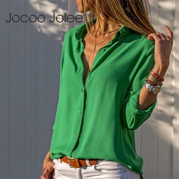 women blouses spring elegant long sleeve solid v-neck chiffon female work wear shirts blouse plus size 210416, White
women blouses spring elegant long sleeve solid v-neck chiffon female work wear shirts blouse plus size 210416, White