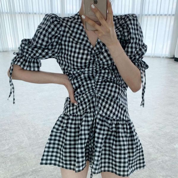 casual dresses dress women clothessummer elegant v-neck contrast drawstring lace up pleated bubble sleeve plaid baq1, Black;gray
casual dresses dress women clothessummer elegant v-neck contrast drawstring lace up pleated bubble sleeve plaid baq1, Black;gray