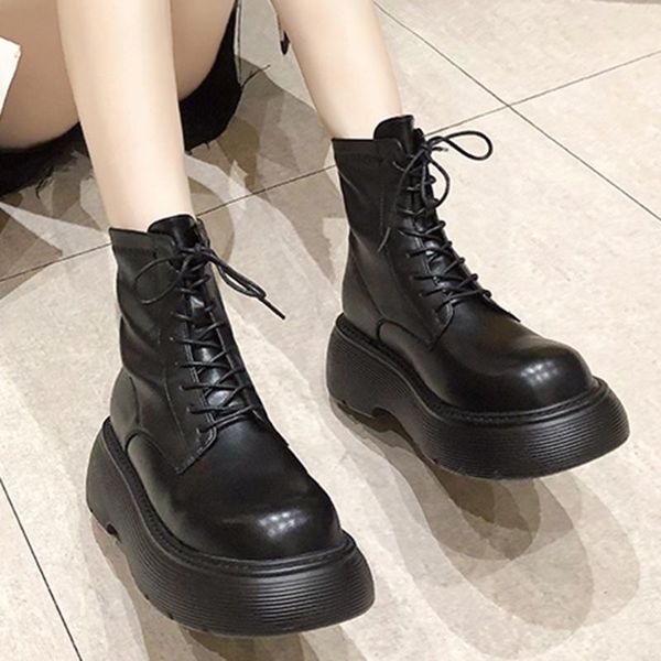 boots rimocy fashion thick heels ankle women autumn pu leather lace up platform shoes woman back zippers motorcycle ladies, Black
boots rimocy fashion thick heels ankle women autumn pu leather lace up platform shoes woman back zippers motorcycle ladies, Black