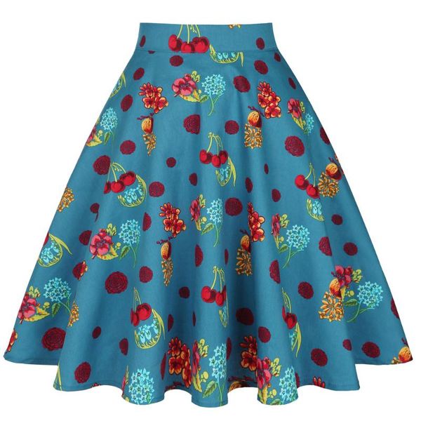 skirts cotton summer high waist women cherry floral print big swing knee length elegant a-line runway midi skirt faldas mujer, Black
skirts cotton summer high waist women cherry floral print big swing knee length elegant a-line runway midi skirt faldas mujer, Black