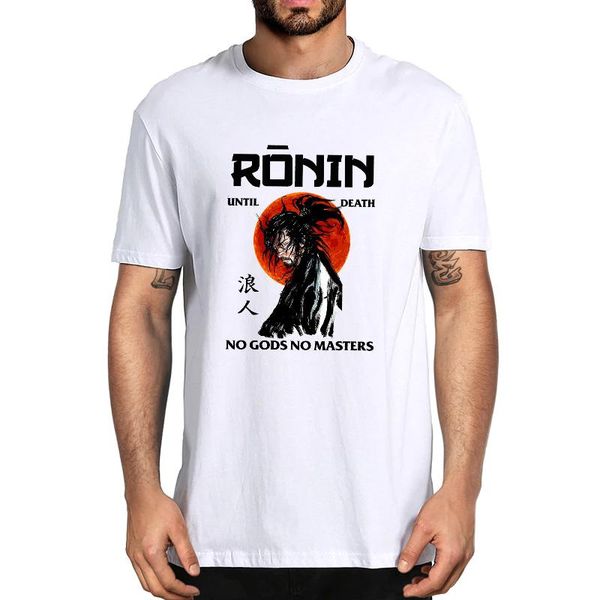 men's t-shirts cotton funny ronin until death no gods masters samurai japanese style summer novelty t-shirt harajuku tee, White;black
men's t-shirts cotton funny ronin until death no gods masters samurai japanese style summer novelty t-shirt harajuku tee, White;black