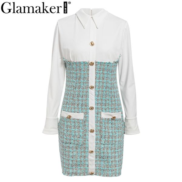 2021glamaker tweed plaid patchwork office dress women buttons high waist bodycon dress elegant party short spring dress 2021, Black;gray
2021glamaker tweed plaid patchwork office dress women buttons high waist bodycon dress elegant party short spring dress 2021, Black;gray
