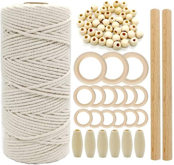 yarn wooden craft macrame cord natural cotton rope with wood stick bead for diy teether kit wall hanging #t2g, Black;white
yarn wooden craft macrame cord natural cotton rope with wood stick bead for diy teether kit wall hanging #t2g, Black;white