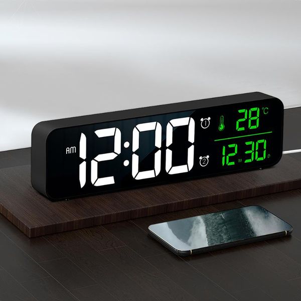 desk & table clocks led mirror alarm clock digital temperature calendar function with usb home decoration
desk & table clocks led mirror alarm clock digital temperature calendar function with usb home decoration