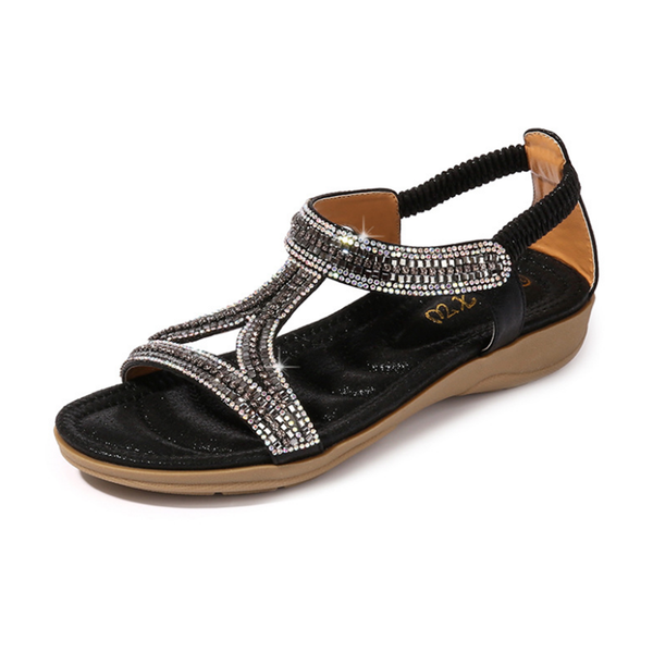 sandals ladies summer shoes european and american style hollowed out bling women rhinestone soft bottom slope, Black
sandals ladies summer shoes european and american style hollowed out bling women rhinestone soft bottom slope, Black