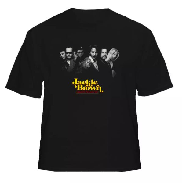 jackie brown tarantino movie t shirt, White;black 
jackie brown tarantino movie t shirt, White;black