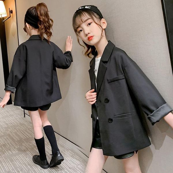 kids girls jackets black blazer 2021 autumn children outwear 12 years teen girl clothes suit children's clothing, Blue;gray
kids girls jackets black blazer 2021 autumn children outwear 12 years teen girl clothes suit children's clothing, Blue;gray