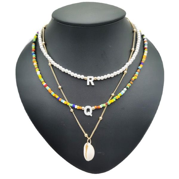 chokers 2021 fashion simplicity colorful seed bead necklace for women girls shell pearl letter pendant choker on vacation jewelry, Golden;silver
chokers 2021 fashion simplicity colorful seed bead necklace for women girls shell pearl letter pendant choker on vacation jewelry, Golden;silver