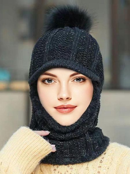 winter knitted balaclava beanie hat women warm full face knit fashion wool ball one-piece bib ear protection cap outdoor hats, Black;white
winter knitted balaclava beanie hat women warm full face knit fashion wool ball one-piece bib ear protection cap outdoor hats, Black;white