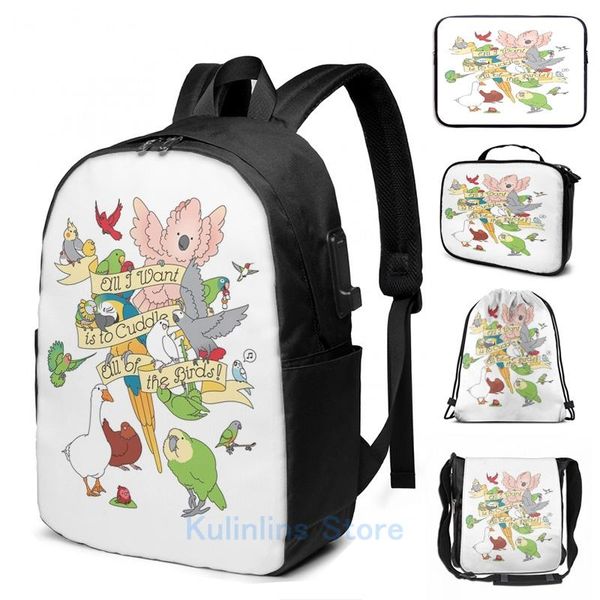 backpack funny graphic print cuddle all the birds usb charge men school bags women bag travel laptop
backpack funny graphic print cuddle all the birds usb charge men school bags women bag travel laptop