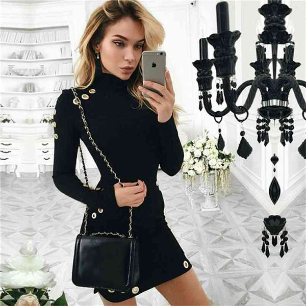spring summer women long sleeve black mini dress package hip eyelet bandage high-necked casual party 210517, Black;gray
spring summer women long sleeve black mini dress package hip eyelet bandage high-necked casual party 210517, Black;gray